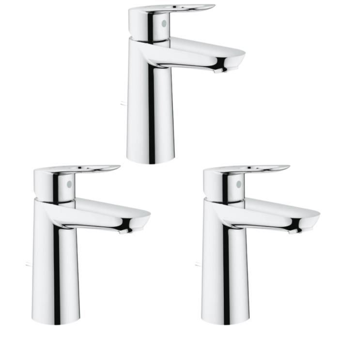 Grohe Lot de 3 Mitigeurs lavabo BauLoop Taille M