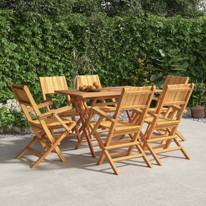 Vidaxl Chaises de jardin pliantes 6 pcs 55x61x90 cm bois massif teck 3155062