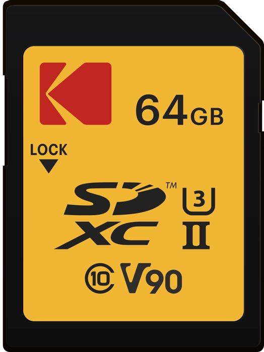 Kodak ULTRA PRO - Carte mémoire flash - 64 Go - Video Class V90 / UHS-II U3 / Class10 - SDXC UHS-II