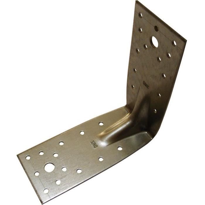 Domax Ãquerre de fixation renforcÃ e KP2 avec nervure 105x105x90x2,5 mm 20 piÃ¨ces
