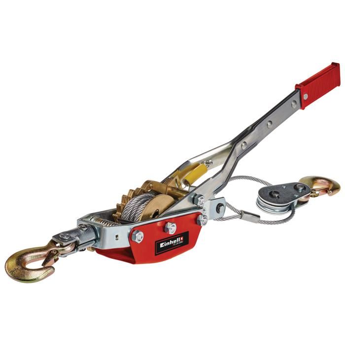 Einhell Palan à levier TC-LW 2000 (capacité de traction maximale avec poulie de 2 000 kg) Rouge