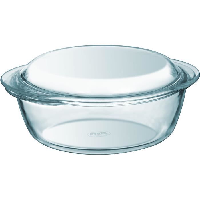 Pyrex Cocotte - 1450094 - Ronde - En verre borosilicate - 3 litres