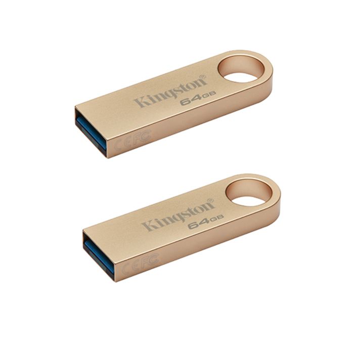 Kingston Technology Lot de 2 Clé USB Kingston DataTraveler SE9 Gen 3 - 64Go 220MB/s Métal Clé USB 3.2 Gen 1