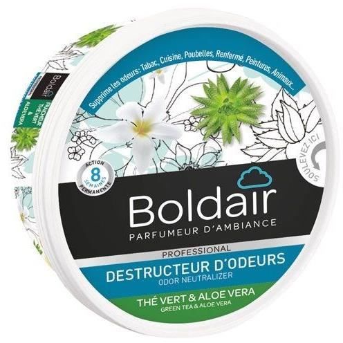 Boldair Destructeur d'odeurs gel thé vert et aloe vera 300g