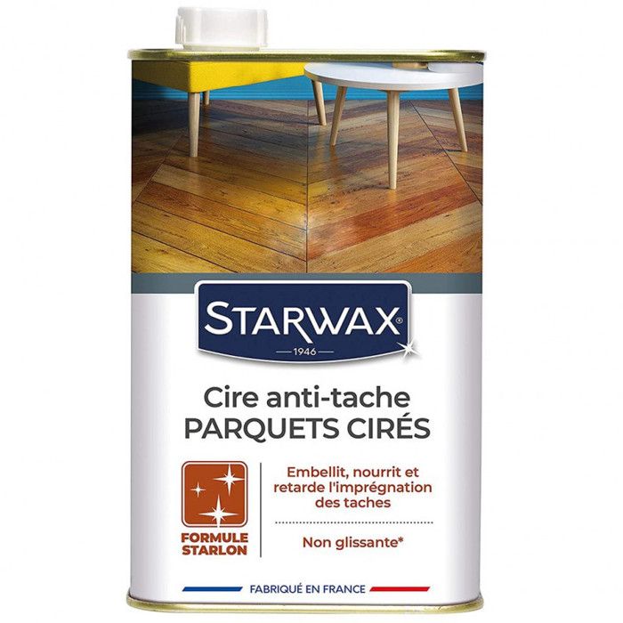Starwax Cire - Starlon parquet ciré - incolore - anti-tache - 1 L