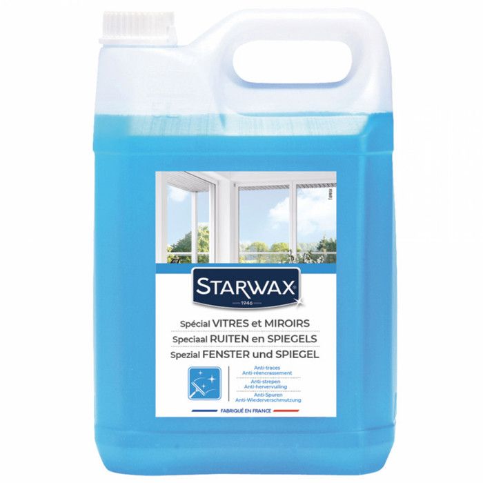 Starwax Nettoyant vitres - spécial anti-taches avec alcool - 5 L