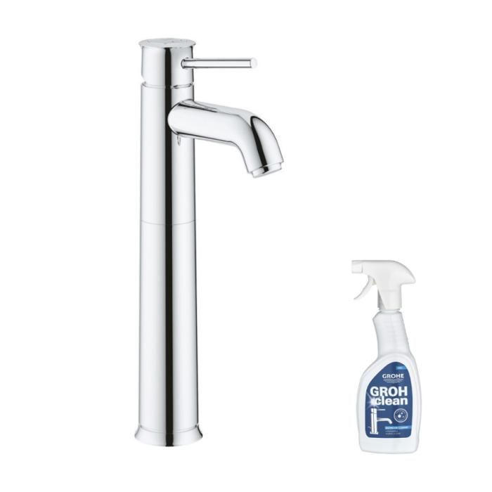 Grohe Mitigeur vasque Quickfix Start Classic taille XL chromé + nettoyant GrohClean