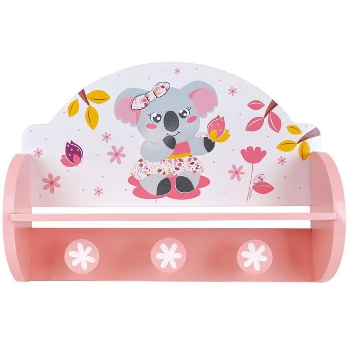 FUN House Mimi Cally Koala 713337 ETAGERE PORTEMANTEAU Dimensions: ± H. 33 x L. 46 x P. 15 cm pour fille