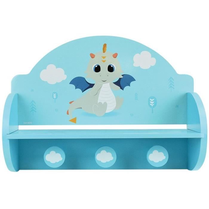 FUN House Leon le Dragon 713338 ETAGERE PORTEMANTEAU Dimensions: +- H. 33 x L. 46 x P. 15 cm
