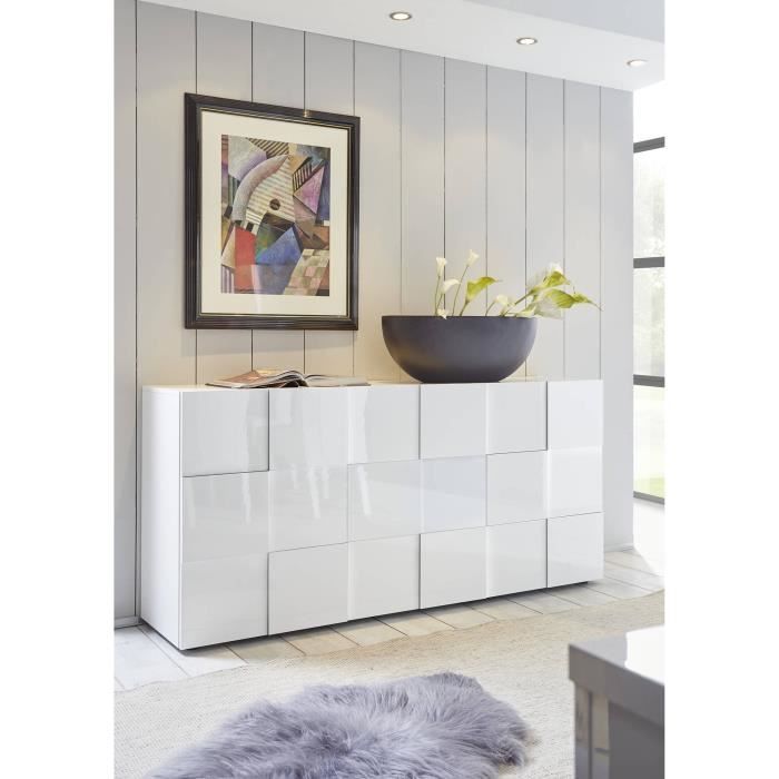 Calicosy Buffet Dama 3 portes style damier - L181 cm