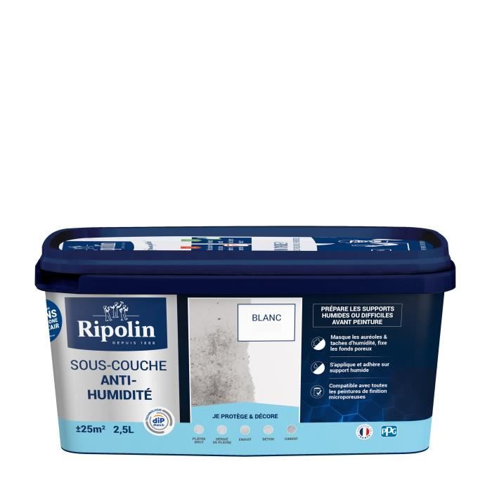 Ripolin Sous couche anti-humidité mat blanc 25L