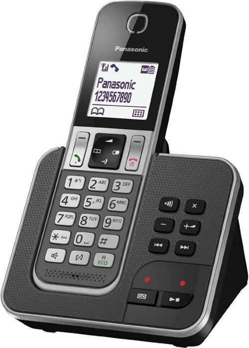 Panasonic Téléphone fixe KX-TGD320FRB Noir Avec Répondeur Noir