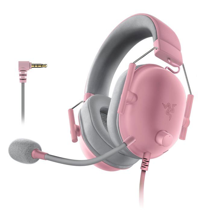 Razer Microphone - BlackShark V2 X - Couleur Rose - Annulation de bruit - Filaire Rose