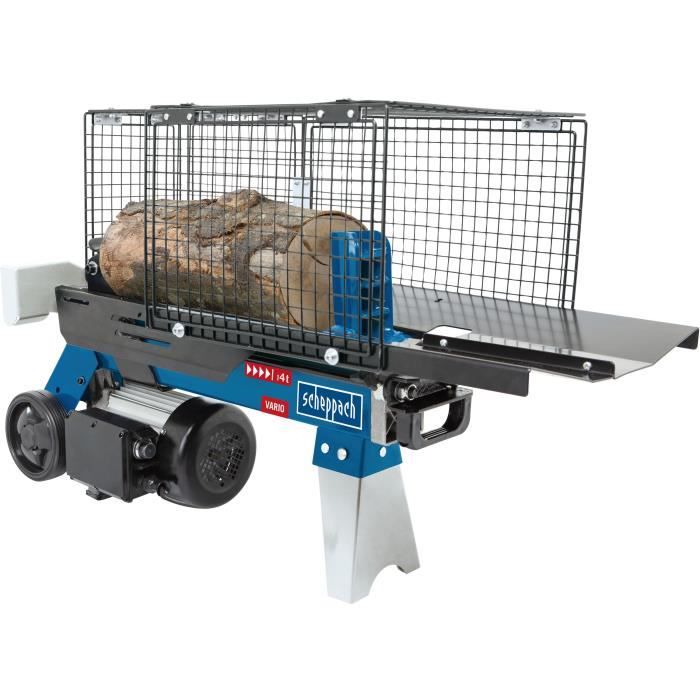 Scheppach Fendeur de bûches électrique horizontal HL460 - 4T 1500W - Noir et bleu - 37 cm Ø 25 cm