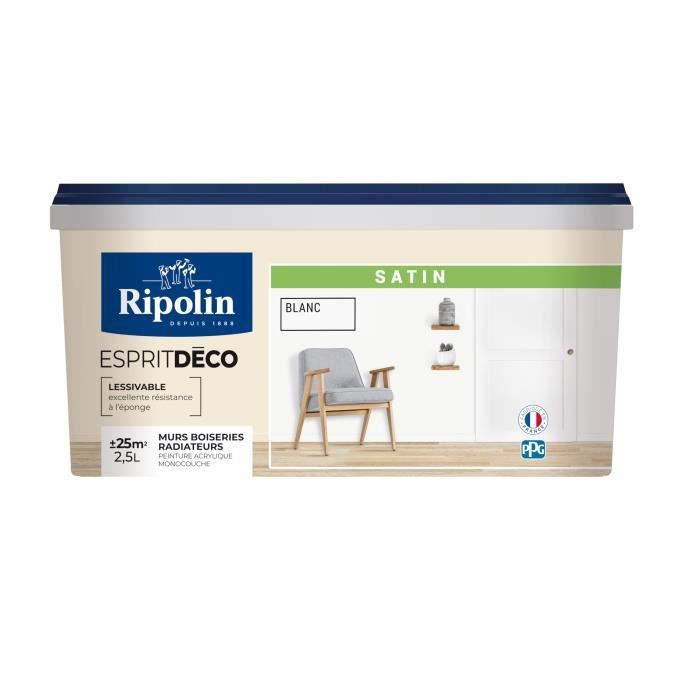 Ripolin ESPRIT DECO MULTI SUPPORTS BLANC satin 25L