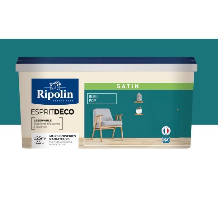 Ripolin ESPRIT DECO MULTI SUPPORTS BLEU POP satin 25L