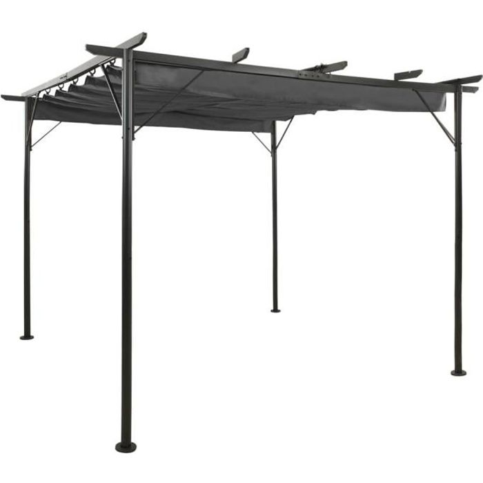 Vidaxl Pergola avec toit rétractable 3x3 m