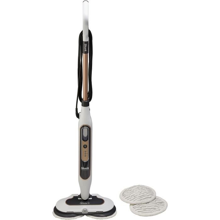 Shark Balai vapeur automatique S8201EU - 2 tampons rotatifs - 3 réglages vapeur - élimine taches et saletés