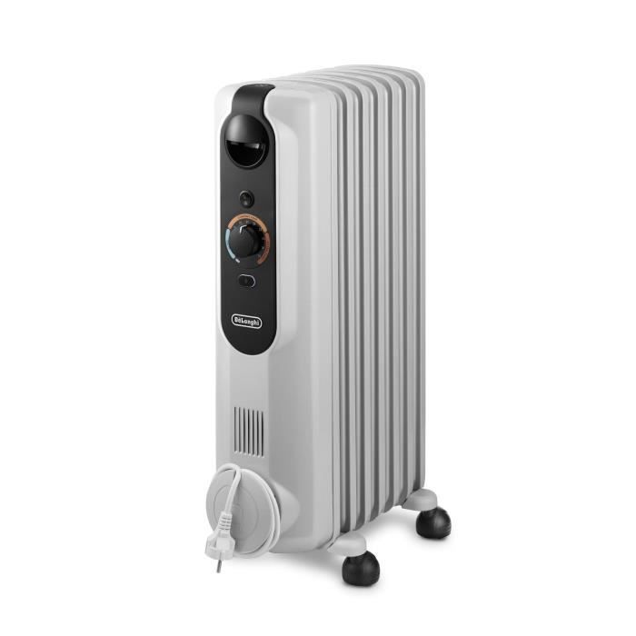 Delonghi Radiateur bain dhuile - 1500 W - Jusquà 45 m2 - Mobile - Fonction anti-gel