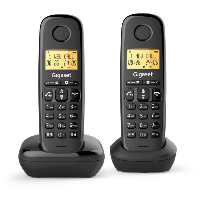 Gigaset Téléphone sans fil Basic 100 Duo Mains Libres