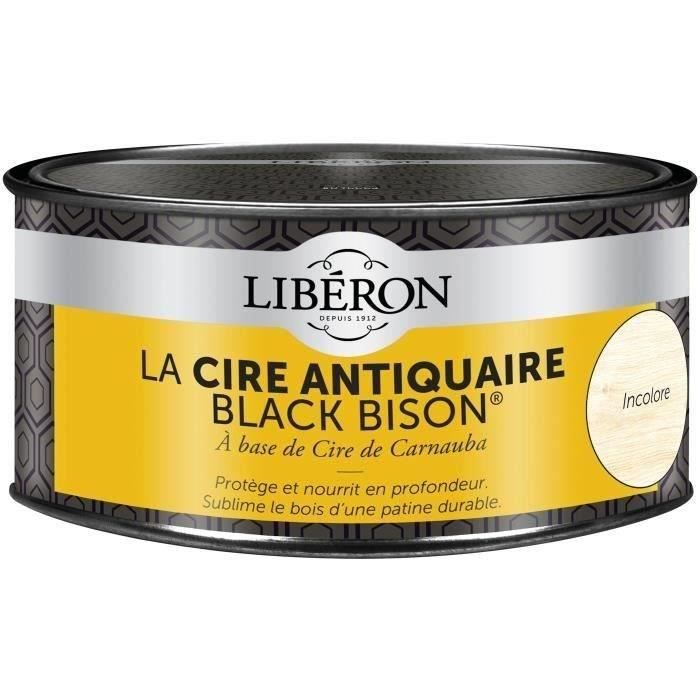Liberon Cire des antiquaires black bison pâte - incolore - 500 mL