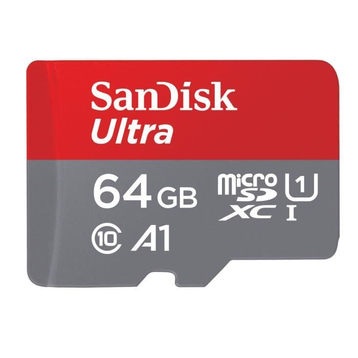 Sandisk Ultra Android microSDXC pour tablette 64 Go + Adaptateur SD