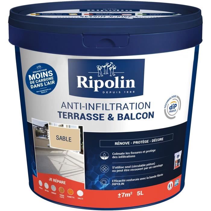 Ripolin Anti-infiltrations terrasses & balcons sable - 5 L