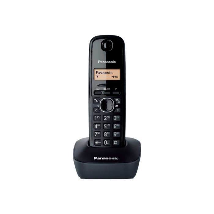 Panasonic KX-TG1611 Téléphone sans fil avec ID dappelant DECT Noir