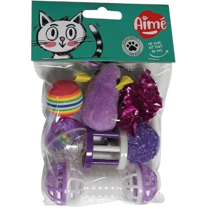 Aime Jouets chat Lot de 7 plastique pour interieur et exterieur