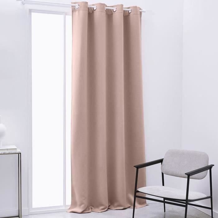 Today Rideau Occultant Essential Uni - 140 x 240 cm - Rose des sables