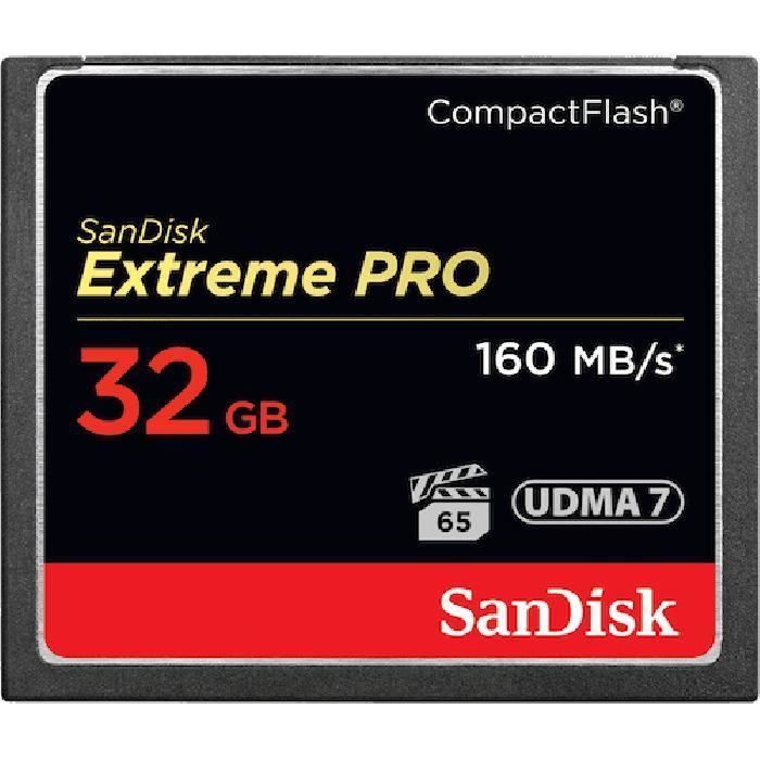SanDisk Carte memoire Compact Flash Extreme Pro 32GB - 160Mbps