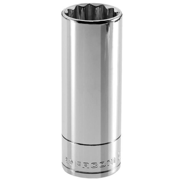 Facom Jeu de clés à œil 7 pièces – Clés polygonales à têtes contre-coudées – Accès facile dans espaces restreints – Dimensions 8x9mm à 21x23mm