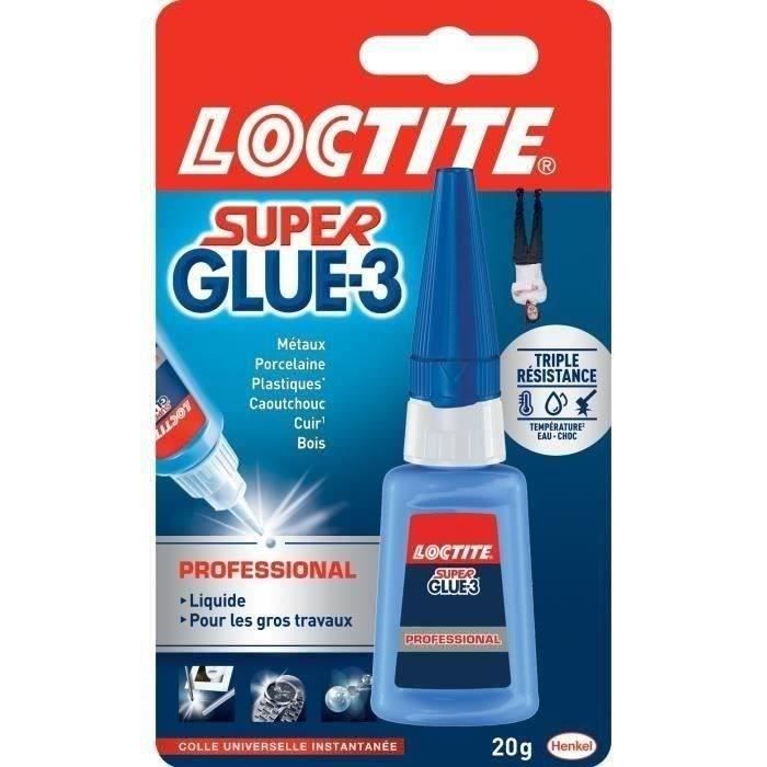 Loctite Super Glue-3 XXL (1 flacon de 20 g) – Colle forte grand format pour usages fréquents – Colle liquide à séchage immédiat – Solution adhésive transparente multi-matériaux