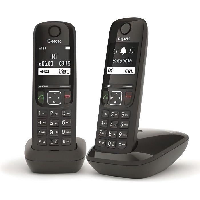 Gigaset Téléphone Fixe AS690 Duo Blanc