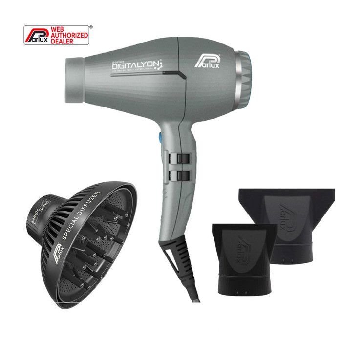 Parlux Digitalyon + Magic Sense sèche-cheveux + diffuseur 1 pcs Gris