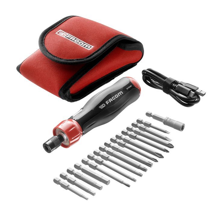 Facom Tournevis assisté E-PROTWIST en étui + 15 embouts - ATPA4V.J16PB