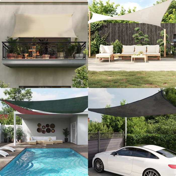 Vidaxl Voile d'ombrage 160 g/m² rectangulaire gris clair 2,5x4 m PEHD