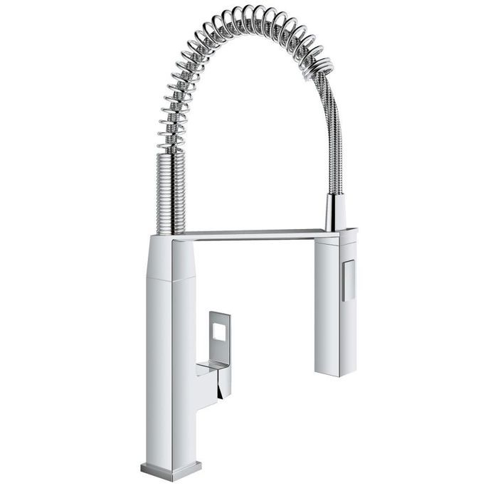Grohe Mitigeur cuisine Eurocube Bec haut chrome douchette extractible
