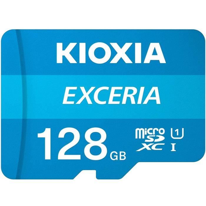 Kioxia Carte mémoire microSD 128GB Exceria U1 Class 10