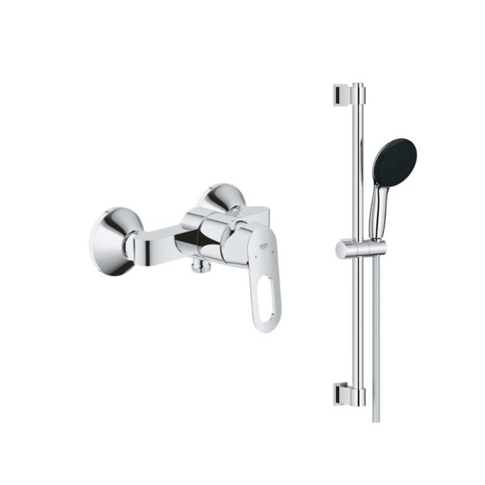Grohe Ensemble de douche mécanique avec douchette Vitalio Start et barre de douche