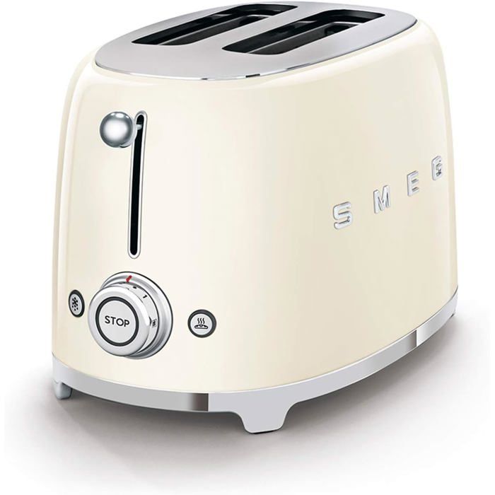 Smeg Toaster 2 tranches Crème Années 50 - TSF01CREU