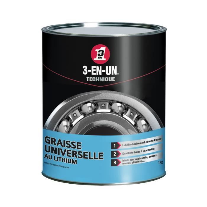 3-en-1 Graisse Universelle au Lithium 3-EN-UN TECHNIQUE Pot 1Kg