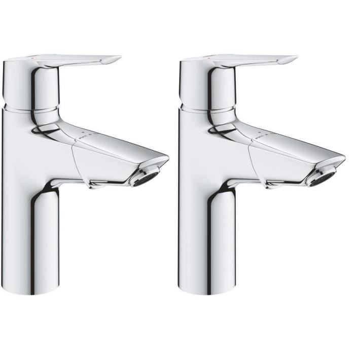 Grohe Mitigeur de lavabo avec bec extractible, vidage Push-Open, chrome (24205003)